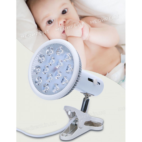 LED лампа для лечения желтушки у новорожденных с клипсой для фиксации